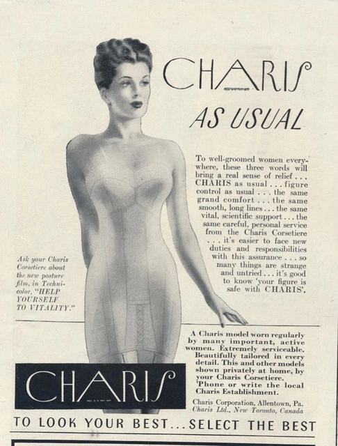 Magazine Ad - 1942 - Charis Corsets - World War 2 - (#2)