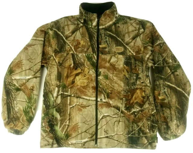 Fleece Hunting Jacket Coat SPORT AFIELD Camouflage Lined Hiking Men's Size Med