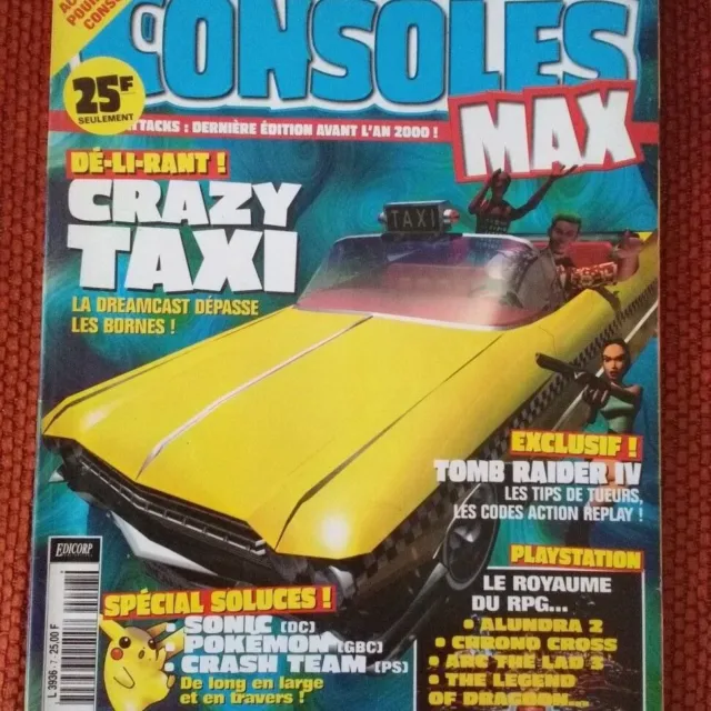 Consoles Max N°7 avec soluces Sonic Adventure et Pokemon