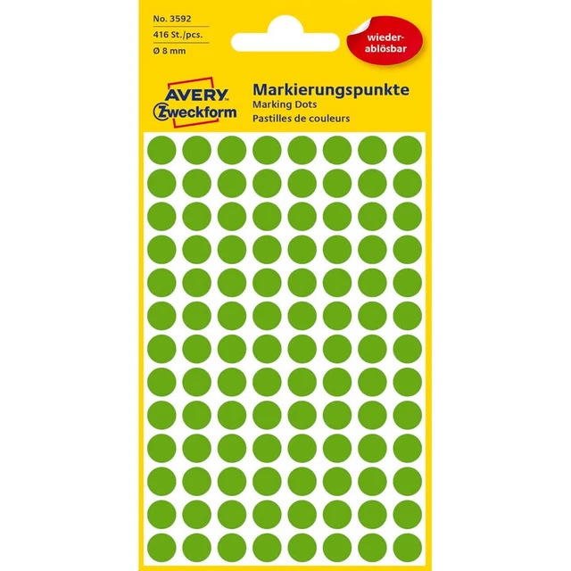 AVERY Zweckform Klebepunkte 3592 grün Ø 8,0 mm