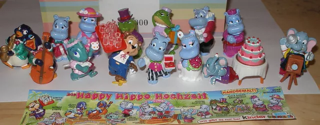 Komplett Satz "Happy Hippo Hochzeit" mit Zettel