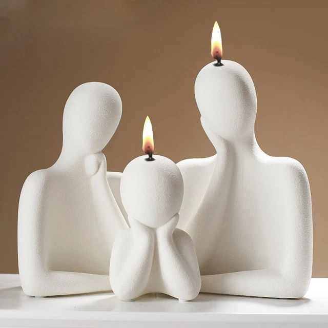 Hágalo usted mismo Fabricación de jabón artesanal Molde de silicona 3D Arte Cera Molde Para el Hogar Pensador Velas Molde