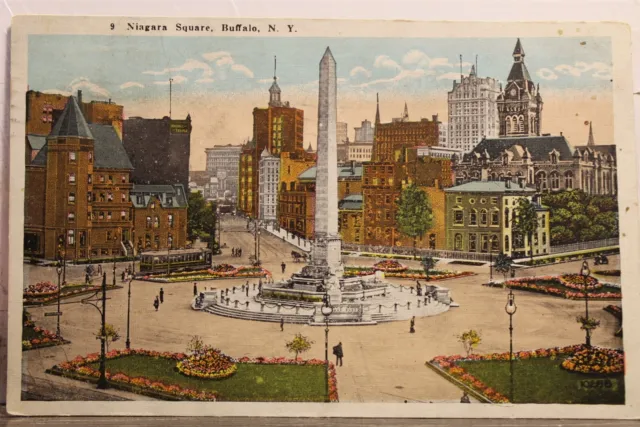 New York NY Buffalo Niagara Square Postcard Old Vintage Card View Standard Post