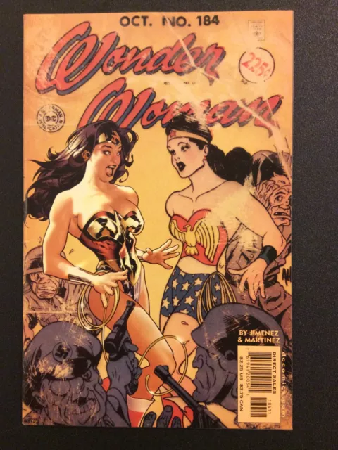 WONDER WOMAN #184 Comic Book ADAM HUGHES Cover DC 2002 High Grade KEY NM