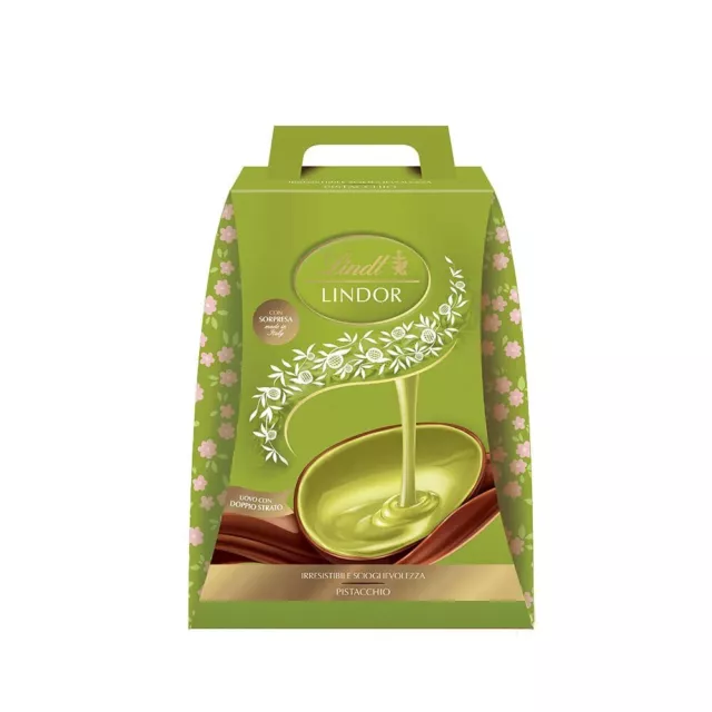 Pistacchio Lindt Lindor uovo di Pasqua uovo con latte pistacchi cioccolato 360 g NUOVO 8/23