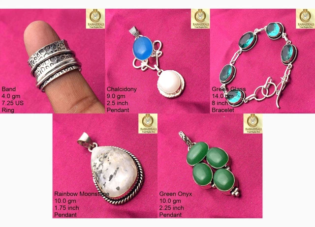 Dichroic Glass Wholesale 5pc Combo Ring Bangle Pendant Jewelry CMB-59706_10