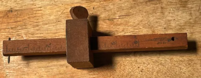 Vintage No. 61 STANLEY 6 Inch Woodworking Mortise Scribe Gauge