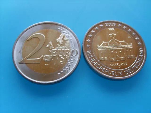 2 Euro Münze Deutschland 2009 Ludwigskirche Saarland Saarbrücken Prägestätte F