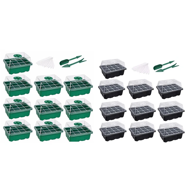 GERMINATION BOX WITH Dome and Base Garden Nursery Seedling Grow Trays