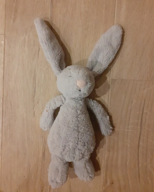 JELLYCAT 8& BASHFUL Grey Silver Bunny Rabbit Plush Soft Toy Comforter