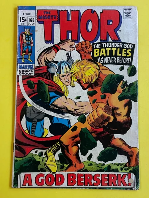 Thor #166   2Nd Full Adam Warlock -  Key - Stan Lee & Jack Kirby