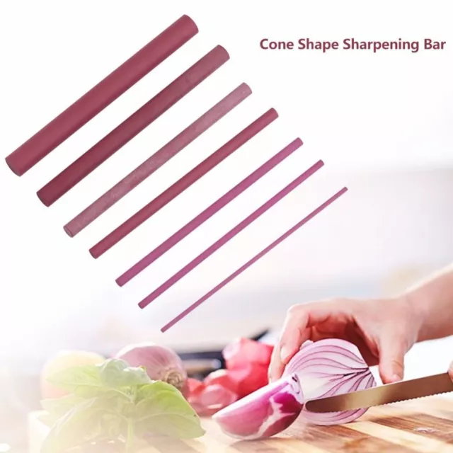 3000 Grits Home Tools Kitchen Whetstone Sharpener Polishing Cone Ruby Oil Stone
