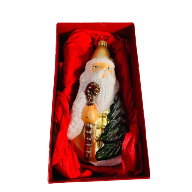 MAX GLASS MOUTH Blown Santa Tree Christmas Ornament Hand Crafted 6 ...