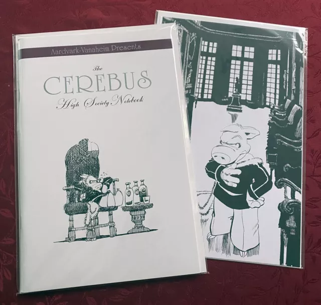 Cerebus High Society Notebook + Dave Sim print