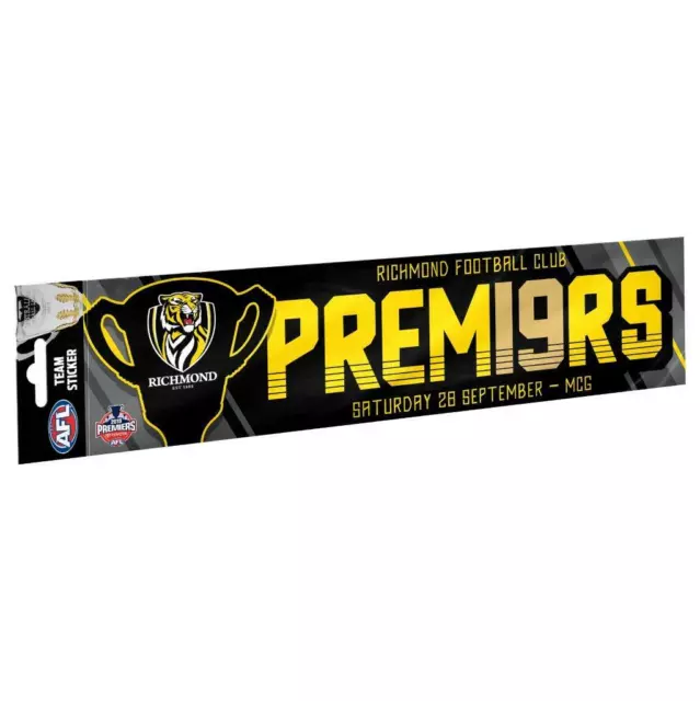 Richmond Tigers 2019 Premiers Premiership AFL Car Bumper Sticker