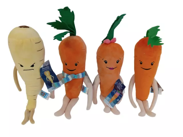 Kevin Katie the Carrot & Wicked Parsnip Four Plush Toys Collection Brand New