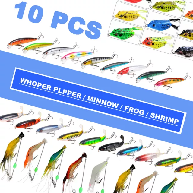 Whopper Plopper Topwater Floating Fishing Lures Rotating Tail for Bass-4 -  5.5