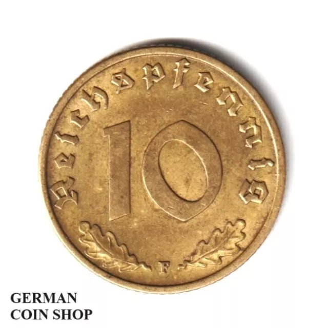 Deutschland Drittes Reich Deutsches Reich - 10 Reichspfennig 1939 F - SELTEN