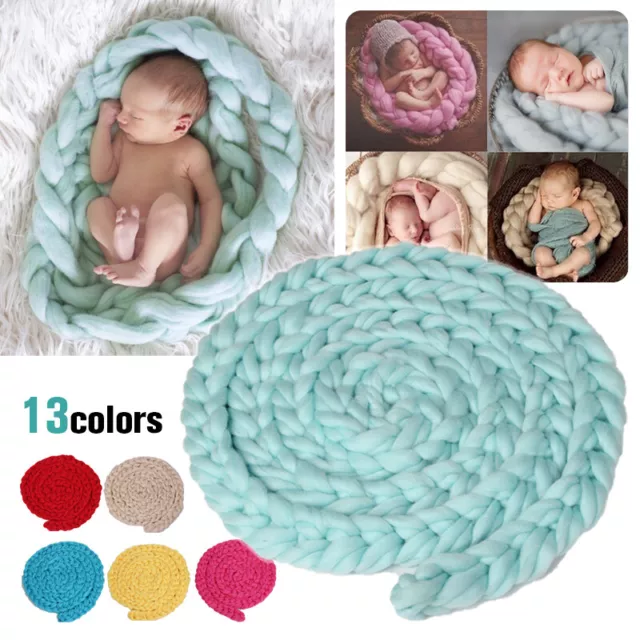 Baby Photography Props Blanket Hand Knitted  Newborn Photo Twist Blanket