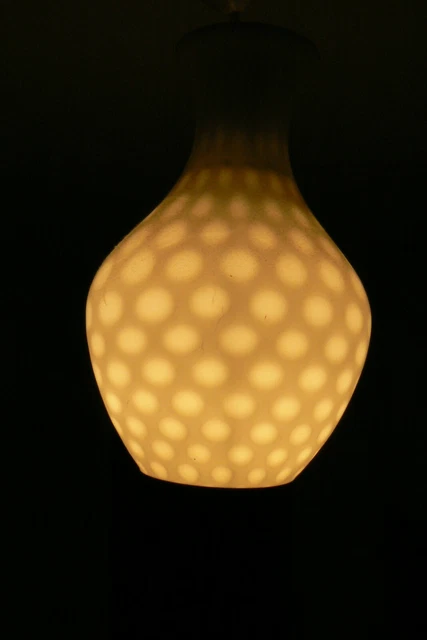 Lampe verre suspension glass  Philips ou Design Aloys  60s vintage