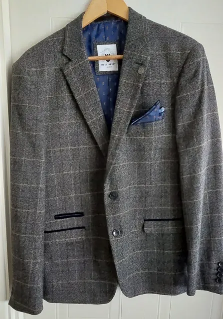 Marc Darcy Grey Check Tweed Blazer | Check Blazer | Office Wear