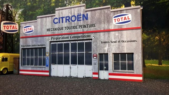 Grand Garage Tôle Peinte (Jouets Citroen-cr?) Années 30 État De Jeu