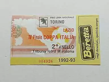 Biglietto Calcio stadio TORINO - LAZIO Finale Coppa Italia 1992-93