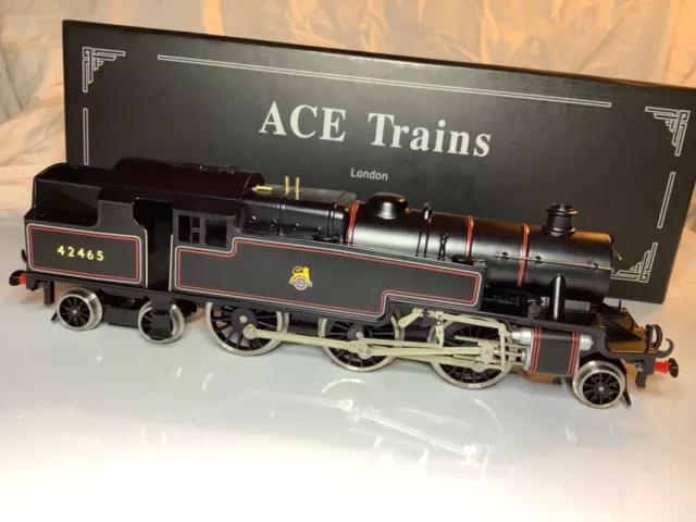 Ace Trains O Gauge E8 2 or 3 Rail BR Black 2-6-4 Stanier 4P Tank Loco 42465