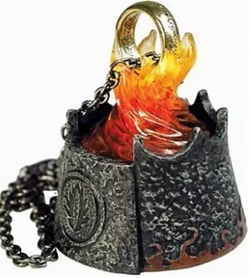 Il Signore Anelli UNICO ANELLO Oro con COLLANA Originale Lord of the Lotr Rings