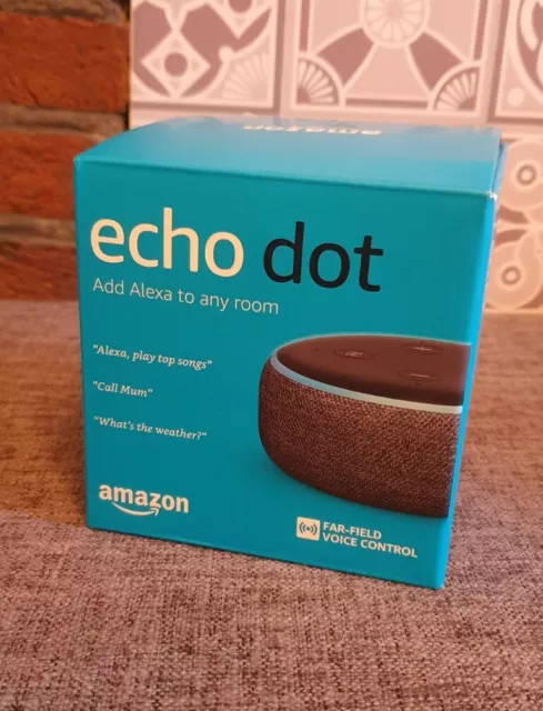 Asistente inteligente Amazon Echo Dot (3ra generación) - carbón vegetal - en caja y completo