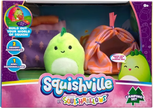 Squishville by Squishmallows Camping Set Mini Squishmallow With 2 Accessories