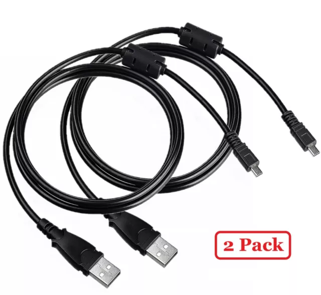 2pc USB SYNC Data Cable Cord Lead Wire for Nikon Coolpix Camera UC E6 UCE6