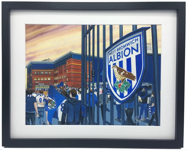 West Bromwich Albion FC The Hawthorns hochwertiger gerahmter Kunstdruck ca. A4