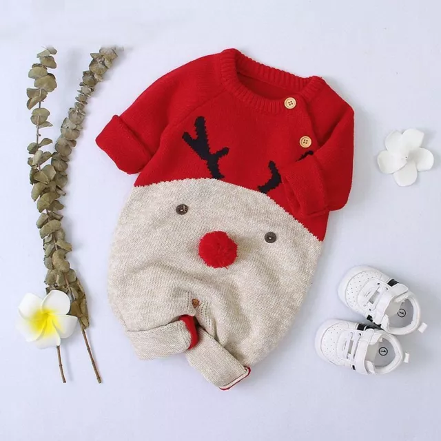 Maglione Natalizio Tutina Bambini Tuta Autunno Invernale Neonati Vestiti Bambino