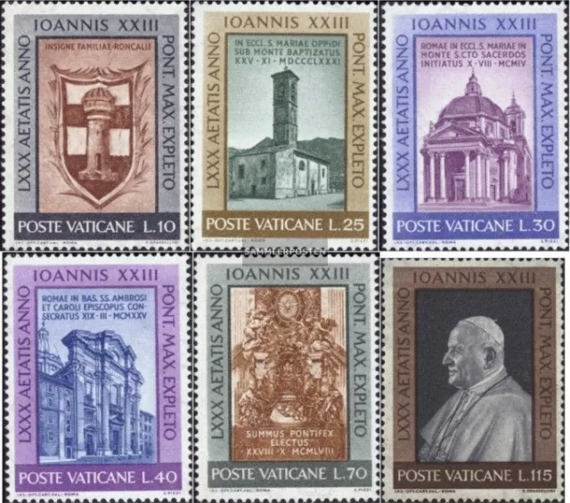 Vatikanstadt 382-387 (kompl.Ausg.) postfrisch 1961 Papst Johannes XXIII