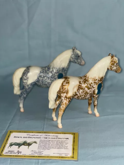 Breyer 2013 Vintage Club Glossy “Denim & Diamond” Set with COA