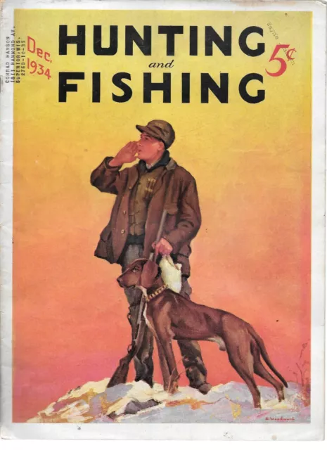 1934 NOVEMBER OUTDOOR Life Magazine - Fishing Hunting Camping