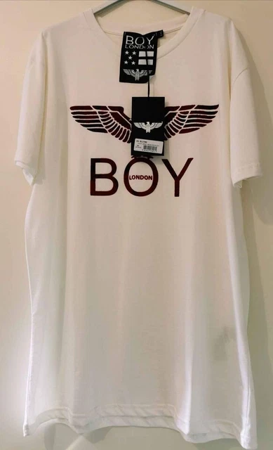 Boy London - T-SHIRT da uomo con STAMPA - colore BIANCO e ROSSO - Taglia XXL