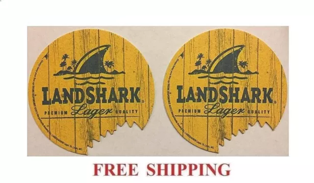 Landshark Island Lager 20 Shark Bite Style Beer Bar Coasters New