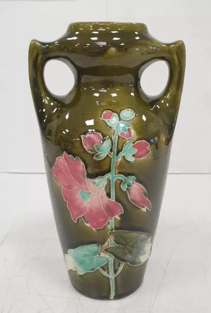 ancien vase barbotine no gustave de bruyn lille fives art deco nouveau majolique 3
