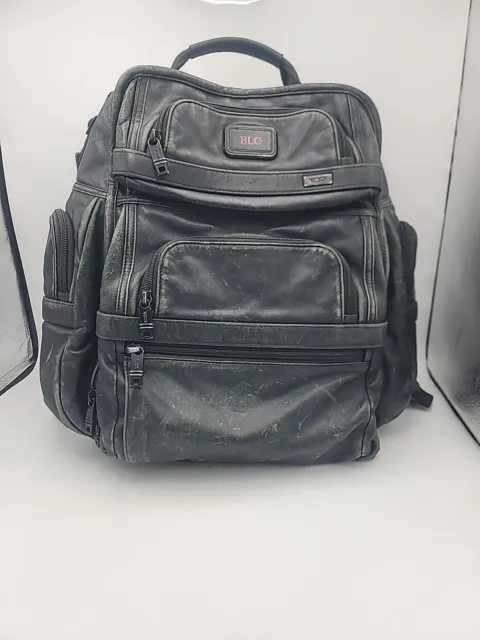 Tumi Alpha 2 T-Pass Business Class BackPack Travel Friendly Black All Leather
