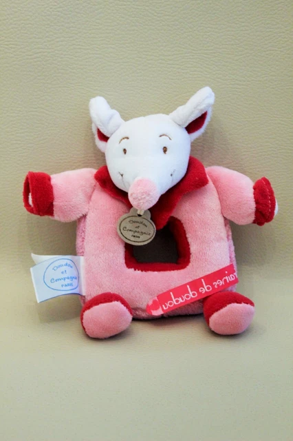 Peluche Doudou et Compagnie Souris Rose Graines de Doudou 16 cm - très bon état