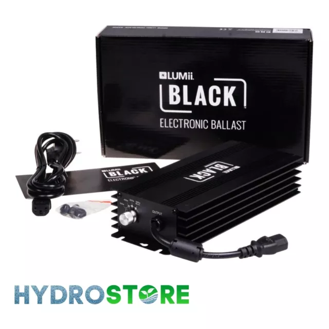 LUMii Black 600w Electronic Digital Dimmable Ballast. Hydroponics. Lumi Lighting