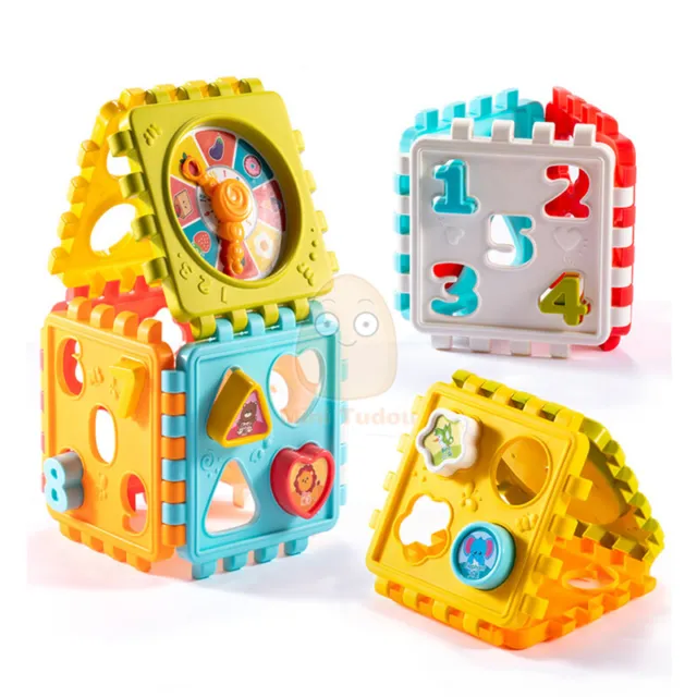 1-2 Years old Shape Sorter Toys Baby Activity Cube Boys & Girls Birthday Gifts