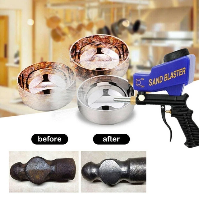 Práctico práctico proyector de arena de mano 1 pieza 6000 rpm bláster pequeño