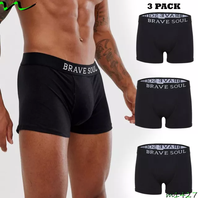 BRAVE SOUL MEN'S Multipack of 5 Boxer Shorts Cotton Stretch Underpants Set  S-XL £14.99 - PicClick UK