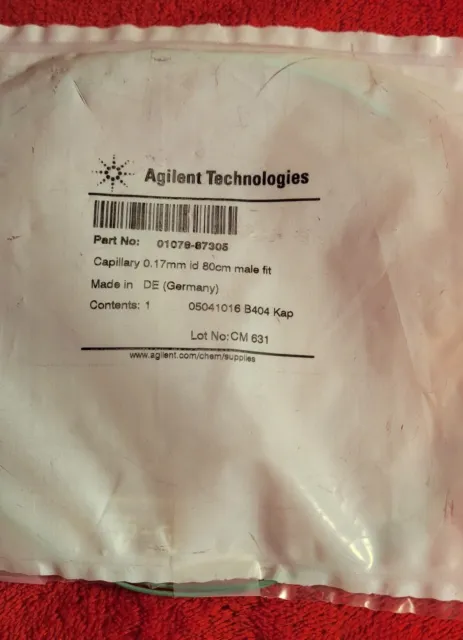 New Agilent 01078-87305 Capillary stainless steel 0.17 x 800 mm SX/S ps/ns