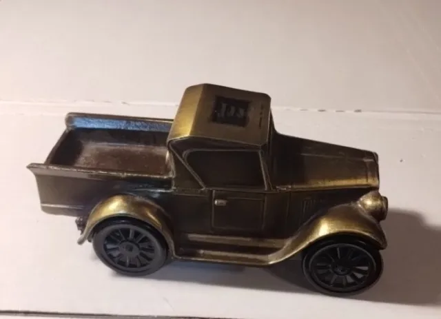 Banthrico 1928 Chevrolet Truck Metal Coin Bank Vintage 1974 National Union Bank