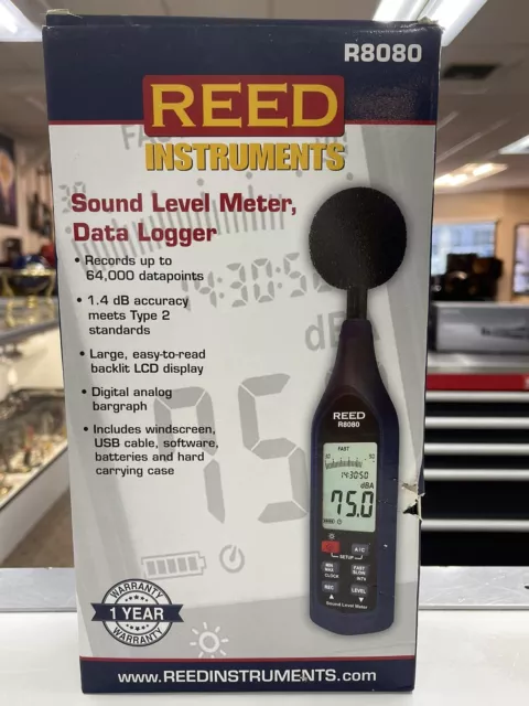 Reed Instruments R8080 Sound Level Meter,Data Logger