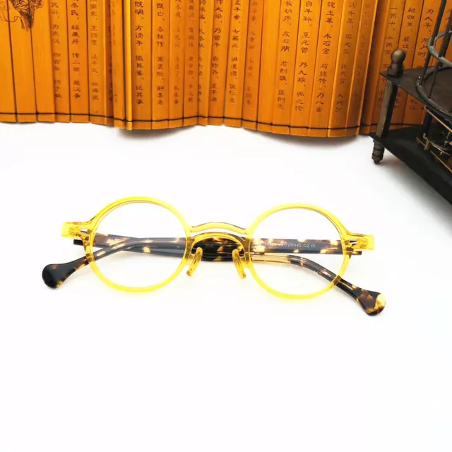 Vintage Acetate Glasses Oval Round Eyeglasses Frames Small Full Rim Retro Unisex